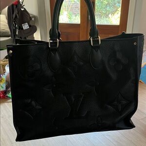 Louis Vuitton Embossed Black Tote